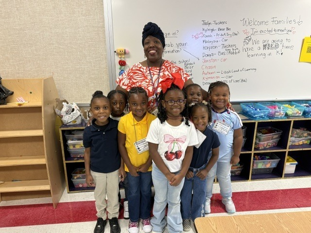 Stokes Beard Elementary students pose for a picture.