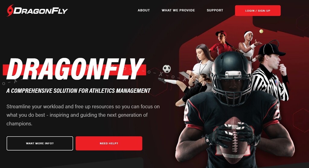 Stock image of the Dragonfly website