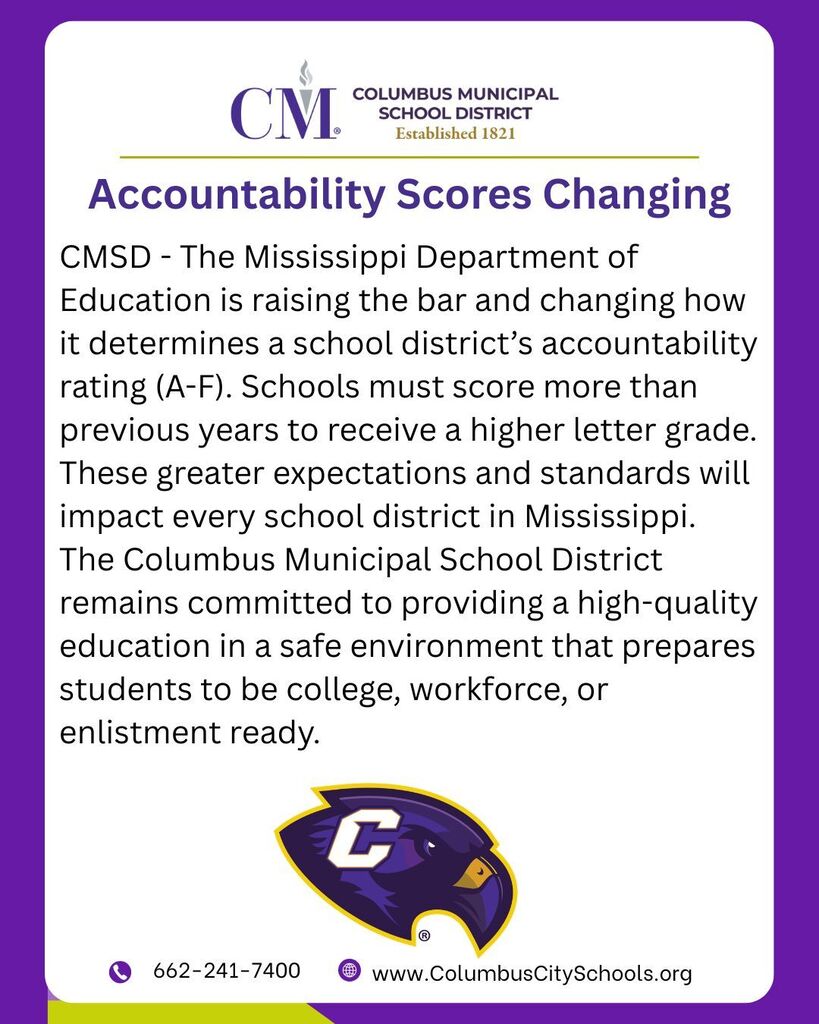 A letter to parents explaining the state's accountability rating changes.