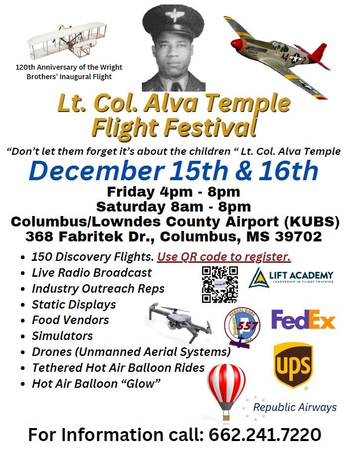 Lt. Col Alva Temple Flight Festival