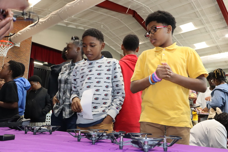 Students learn about drones