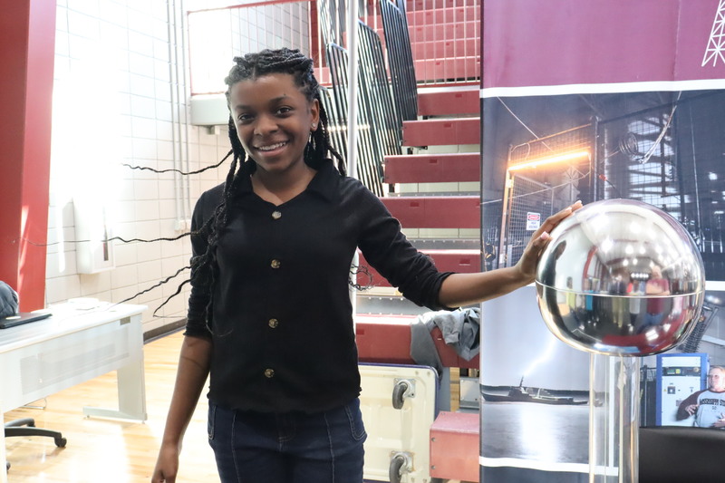Students learned how electricity can flow through their body