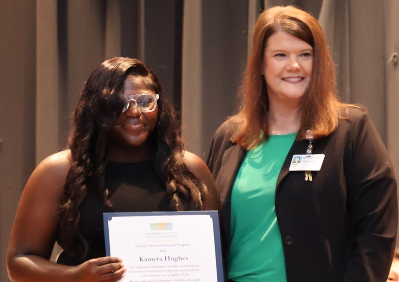 Hughes wins scholarship from Baptist Memoria Hospital Golden Triangle