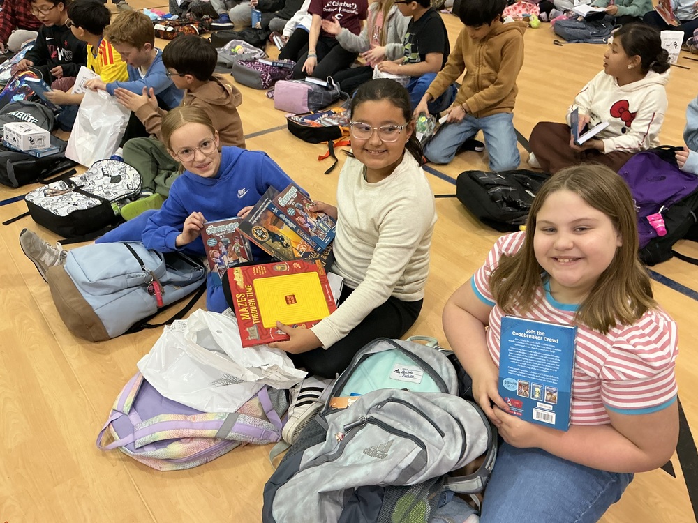 Kids with books
