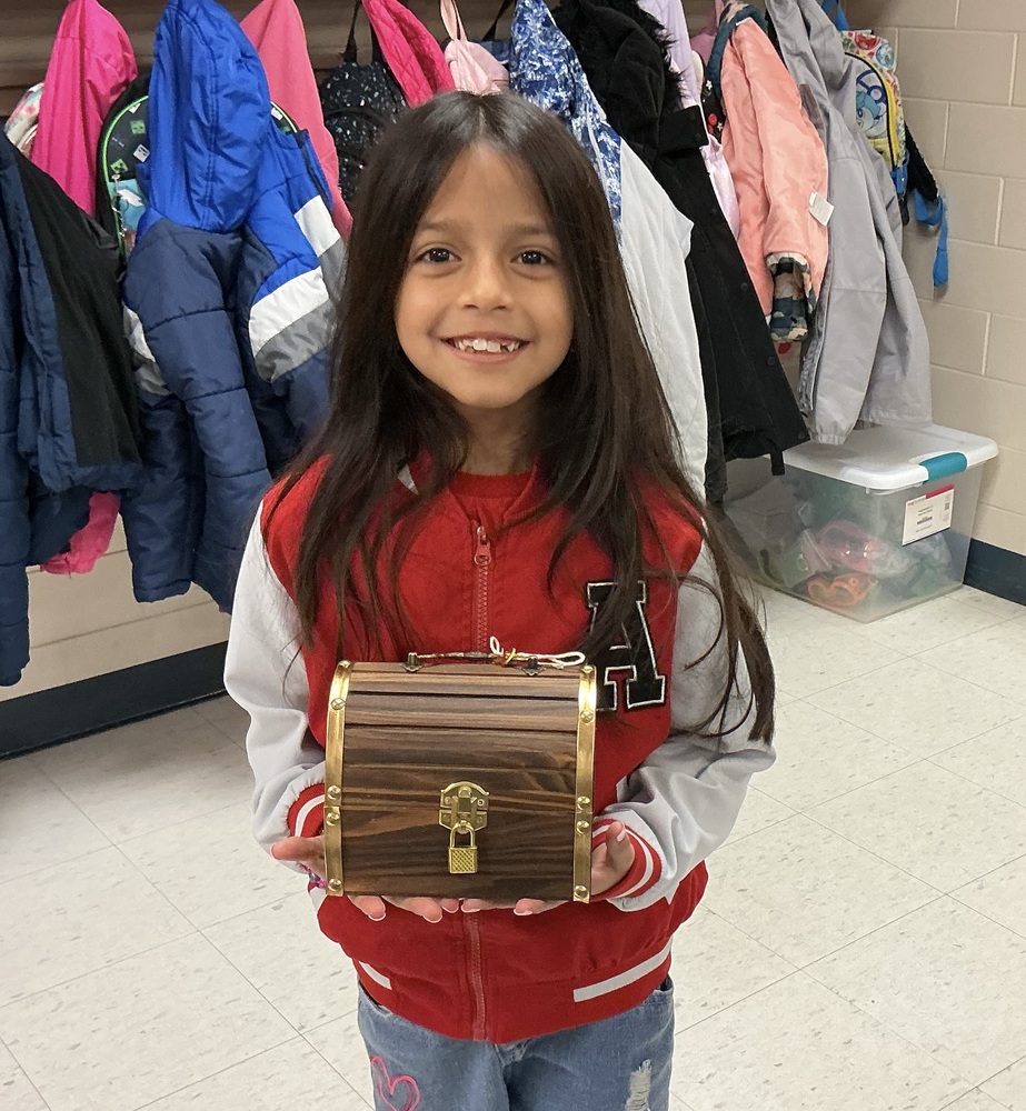 Child with treasure chest