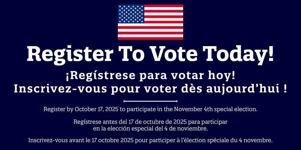 Register to Vote information