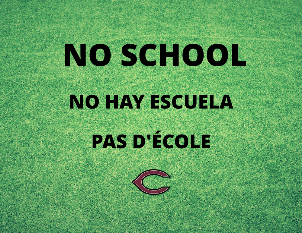 Green grass with C logo and No School verbiage