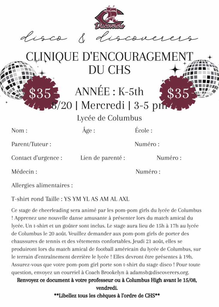 CHS cheer flyer - french