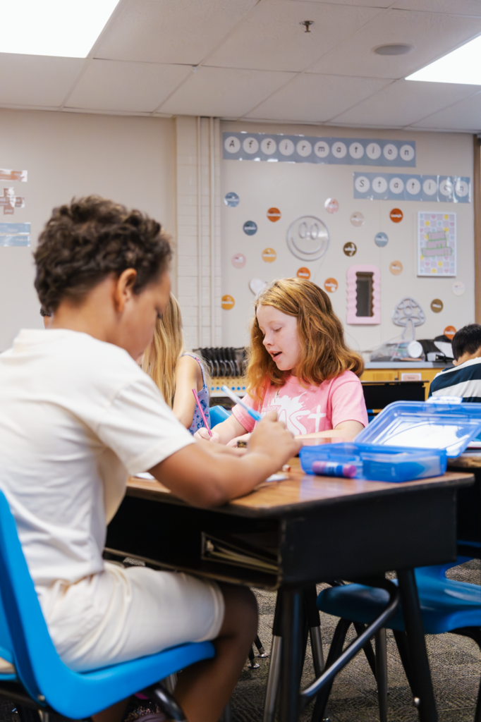 West Park tudents work on their autobiographies during the first days in Ms. Grossnicklaus' second-grade class.