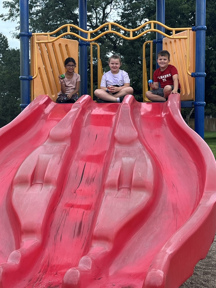 North Park second graders from 2L observing our vocabulary words (slope, steep, steepness; flat) in action!