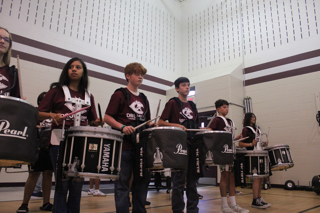 Drumline waiting to start