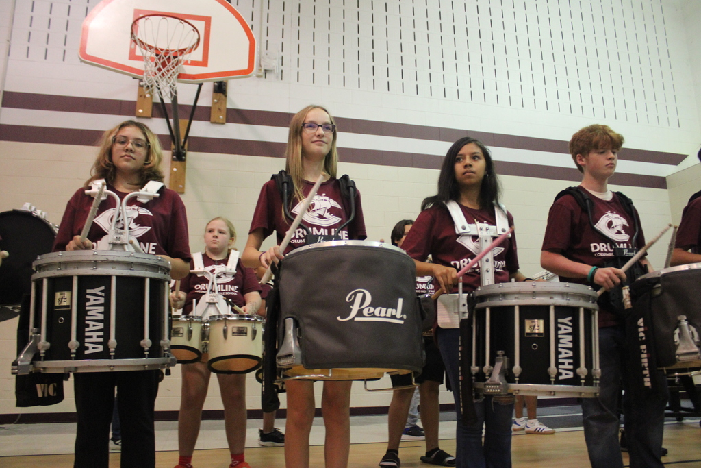 Drumline waiting to begin