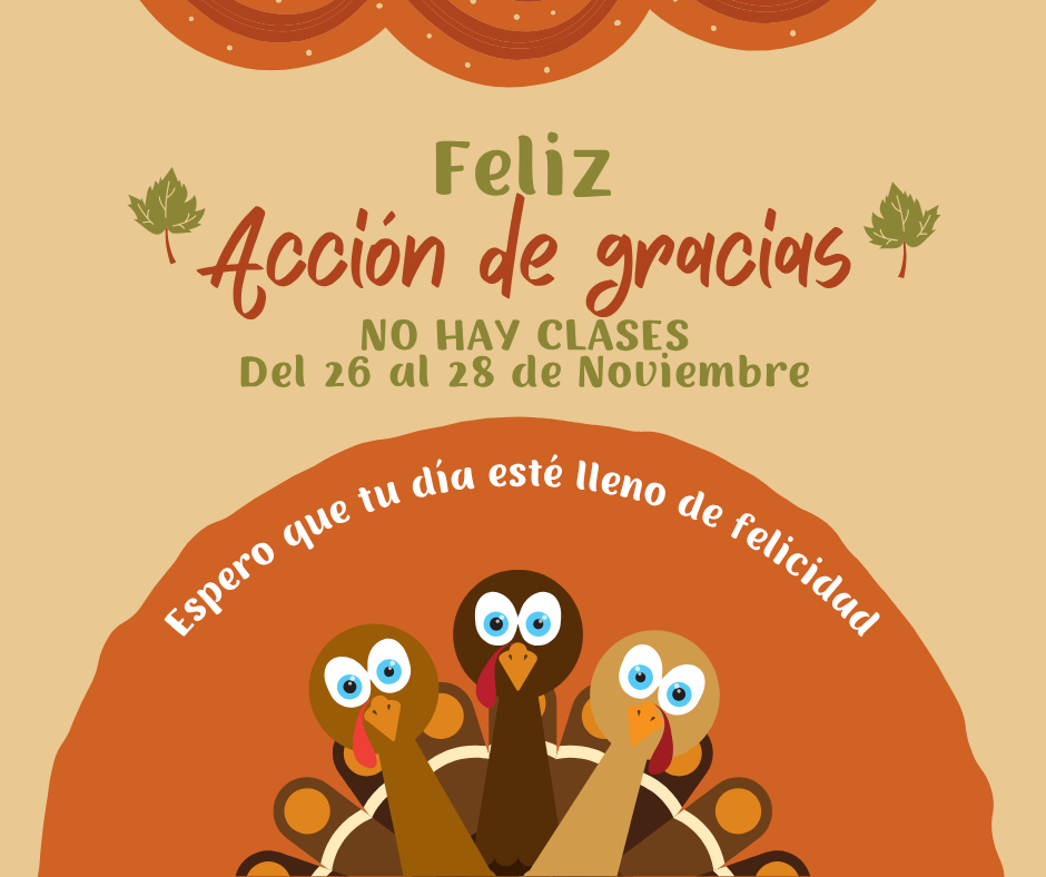 NO SCHOOL -- Thanksgiving Break