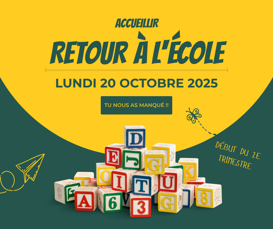 Welcome Back to School, Monday, October 20th