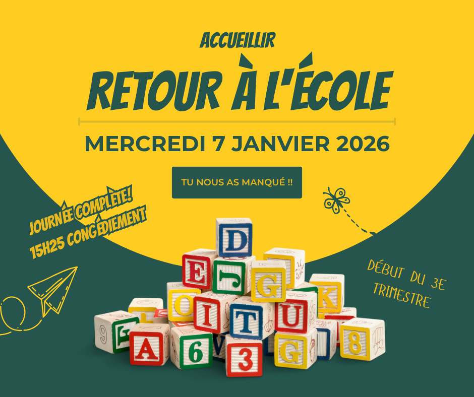 Welcome Back to School, Wednesday, January 7, 2026