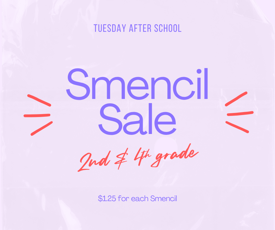 Smencil Sale 2nd & 4th grade