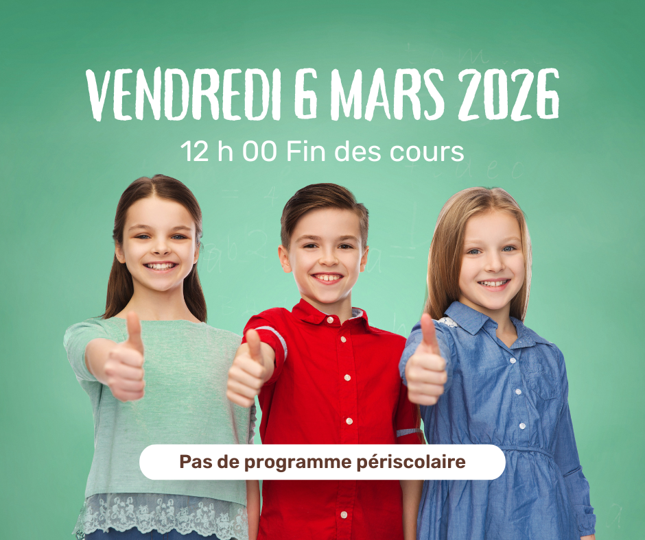 Friday, March 6 -- 12:00 p.m. dismissal -- NO After School Program