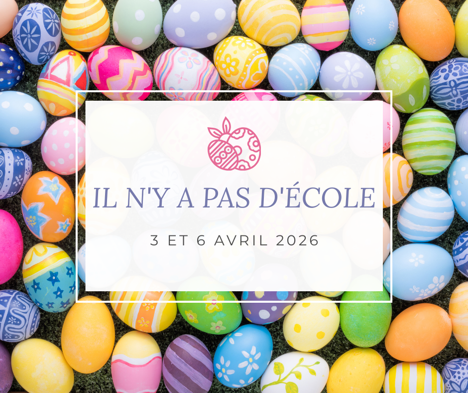 NO SCHOOL -- April 3 & 6, 2026