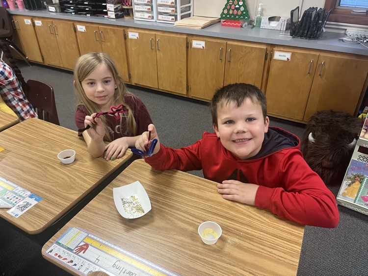 Pollination! We made pipe cleaner butterflies and “flew” from flower to flower observing how the pollen got from flower (cornmeal pollen) to flower (coffee pollen)