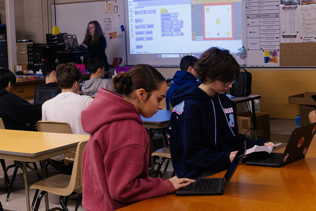 STEM class working on their daily assignment