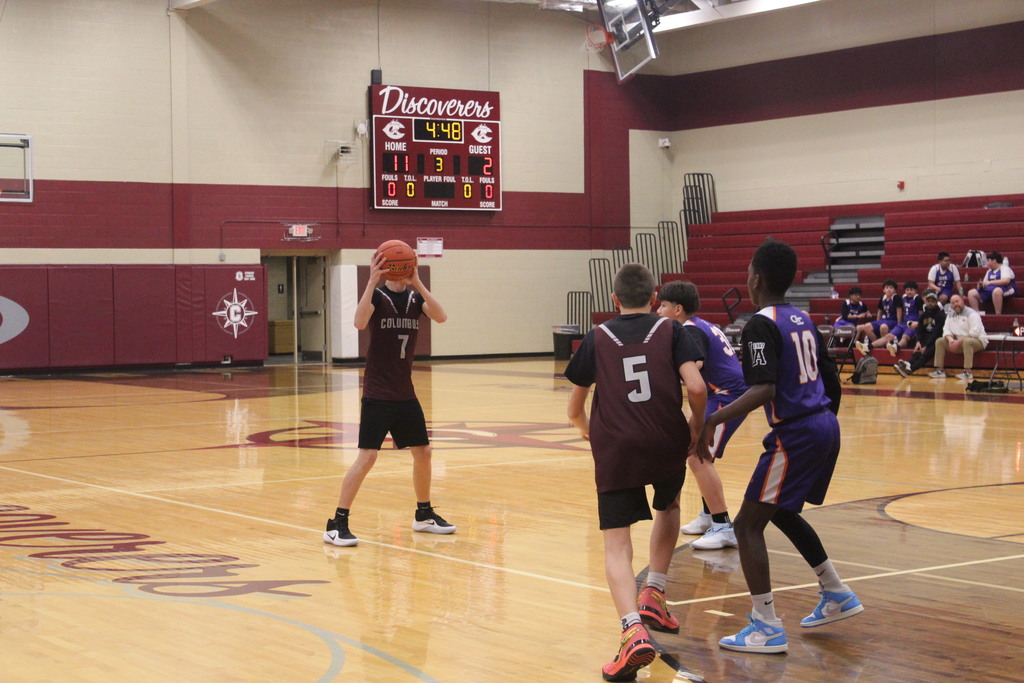 Columbus going for a shot for some points