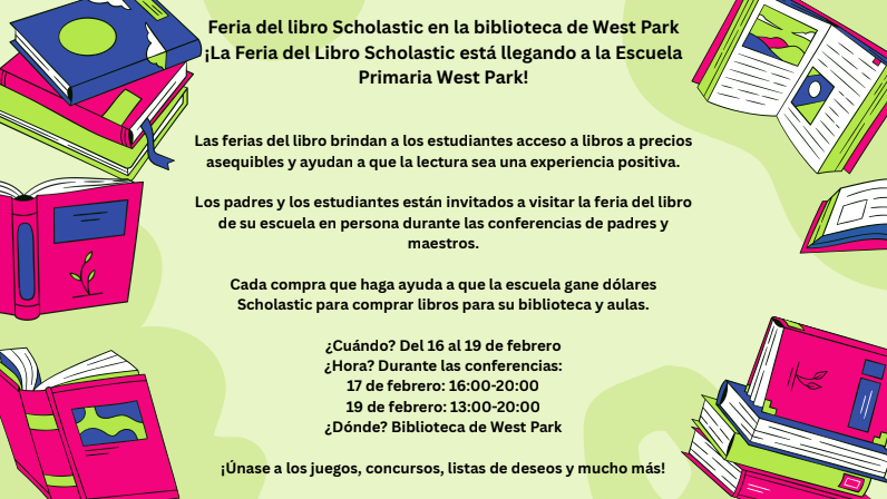 Scholastic Book Fair at West Park