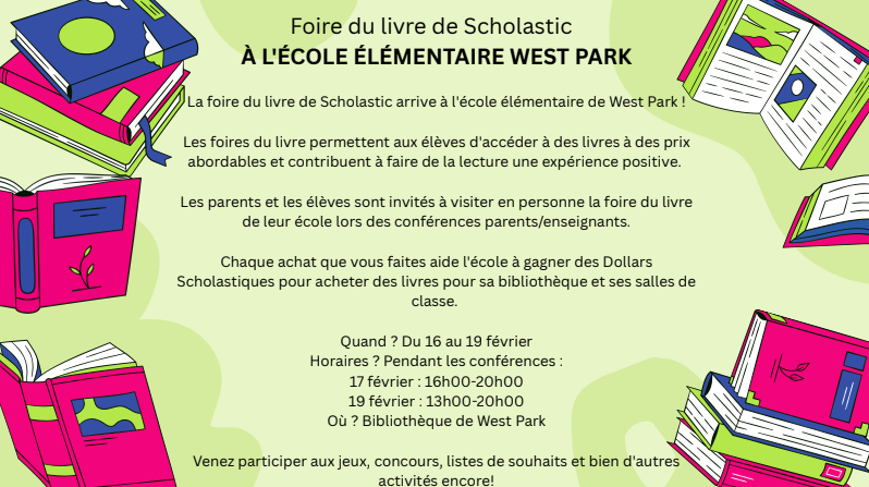 Scholastic Book Fair at West Park