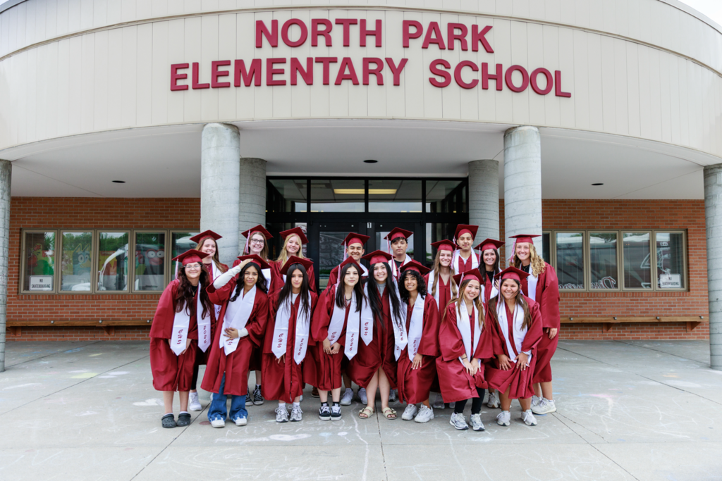 North Park graduates who came back for the elementary grad walk