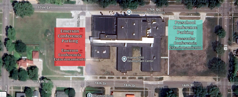 emerson location change map for parent teacher conferences to Kramer Education Center