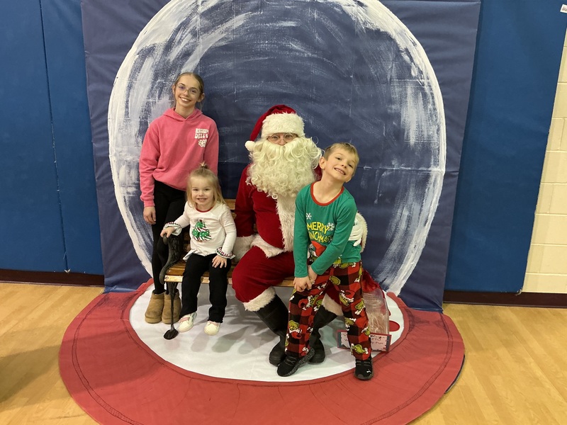kids with Santa