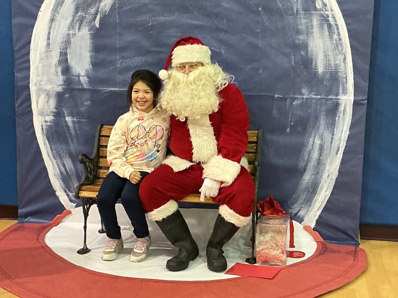 child with Santa