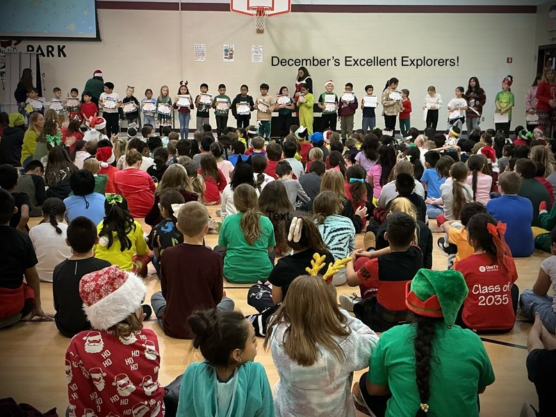 Excellent Explorers receiving their award