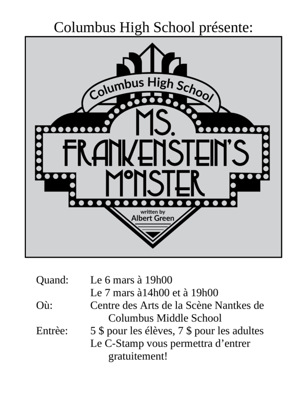 French Ms. Frankenstein's Monster event flyer all information found in the article