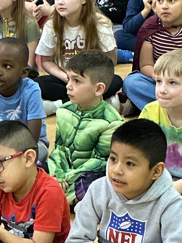 Students dressed as super heros