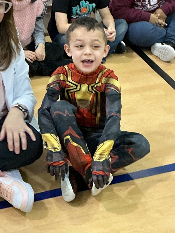 Students dressed as super heros