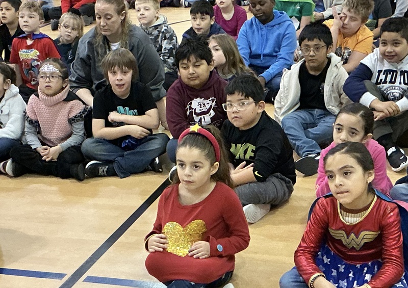 Students dressed as super heros