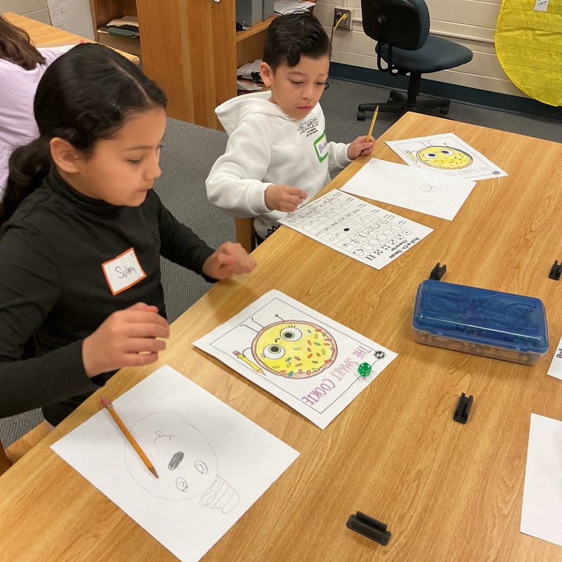 students creating picture