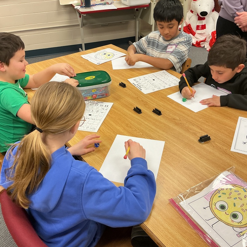 students creating picture