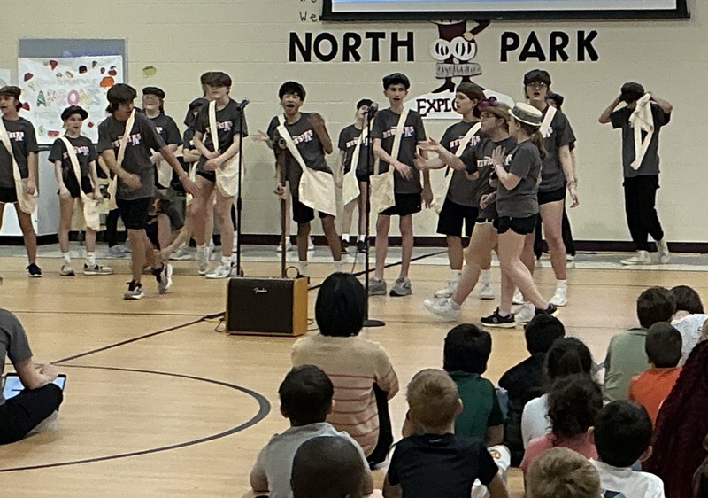 Kids performing a musical