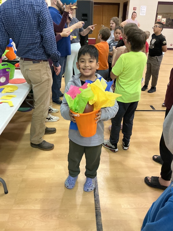 Child with prize