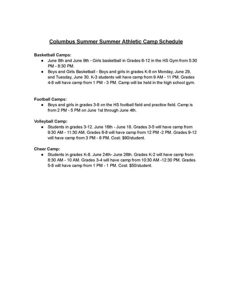 Camp details