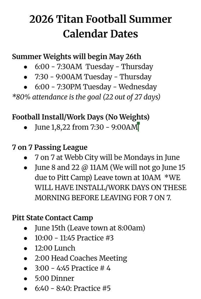 football dates