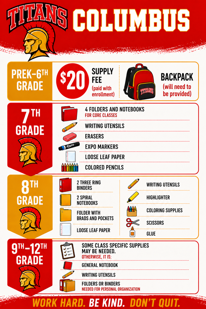 School Supply List