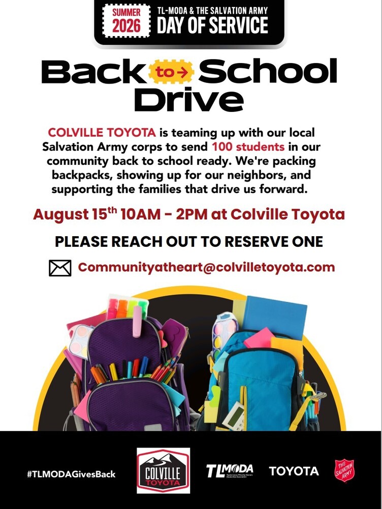 Colville Toyota Back to School Drive