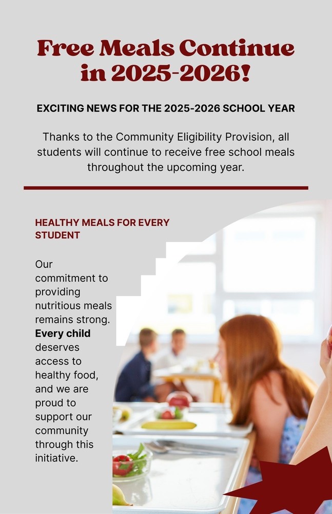 Free Meals Continue for 25-26 School Year