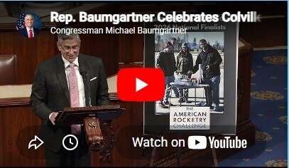 Rocket Club Honored by Representative Baumgartner