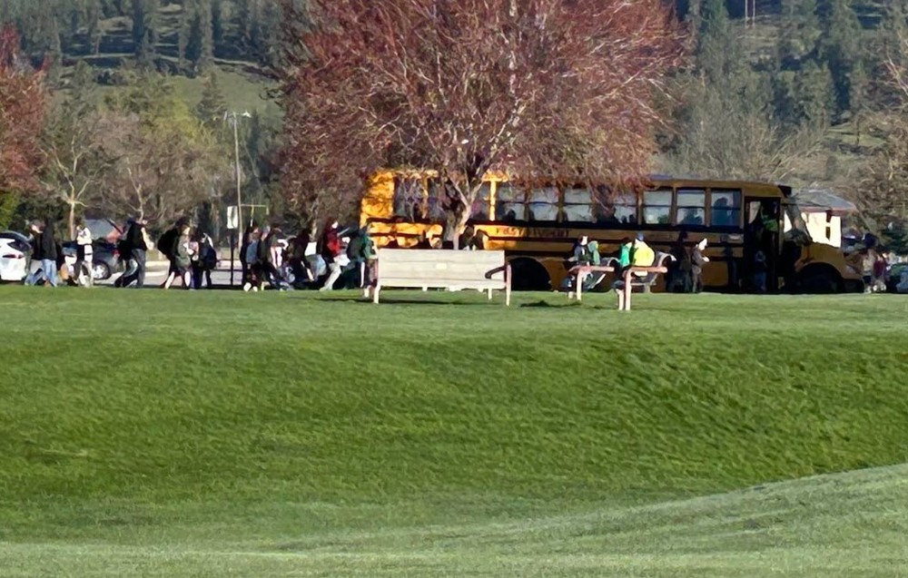 Morning Bus Drop Off at CHS