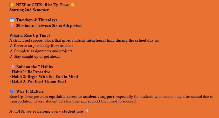 Rise Up Time Announcement 