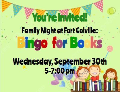 Fort Colville Bingo for Books Family Night