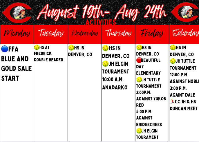 week at a glance